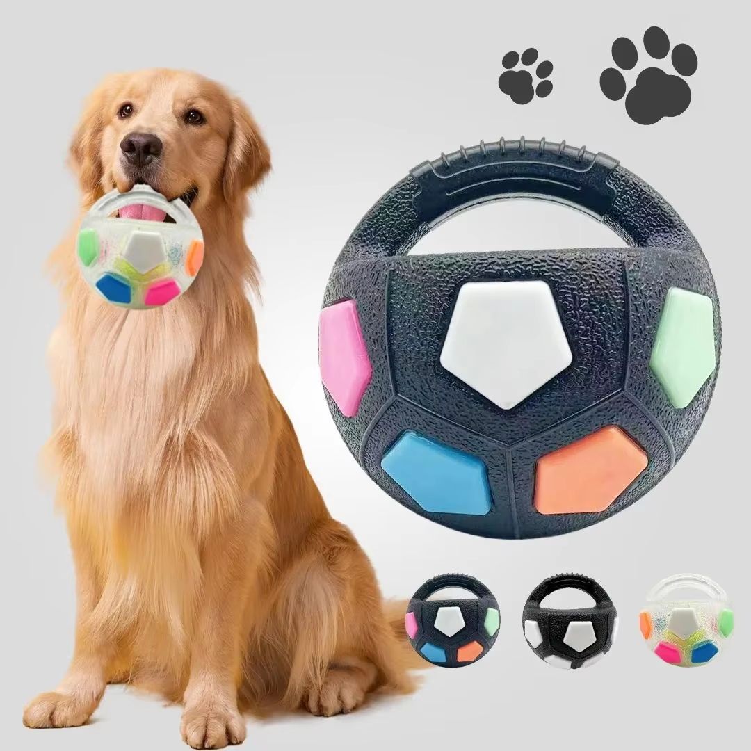 Durable Football And Tennis Ball Shaped Pet Dog Toys black