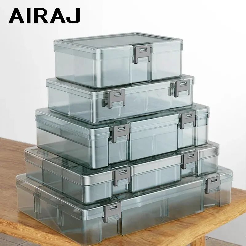 Plastic Tool Parts Organizer Box With Thickened Grid Compartments Screw Storage Case For Drill Bits & Electronic 0190