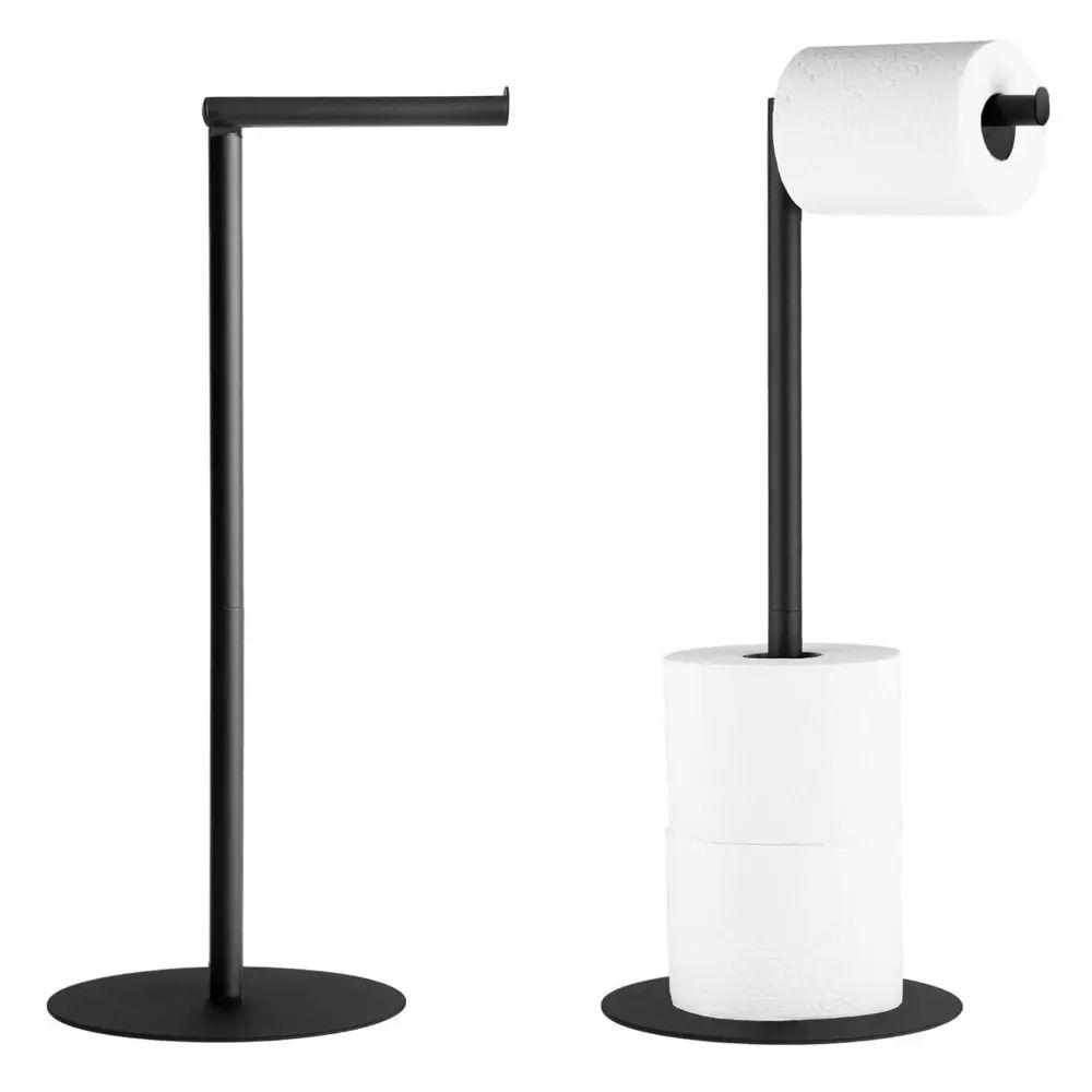 Stainless Steel Freestanding Toilet Paper Holder silver