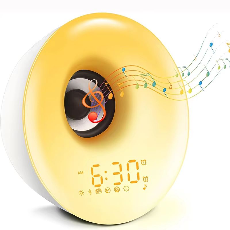 Bluetooth Speaker Wake Up Light Alarm Clock With Sunrise Sunset Simulation, Colorful Night Light And Music Player Bluetooth Speaker Wake Up Light Alarm Clock With Sunrise Sunset Simulation, Colorful Night Light And Music Player