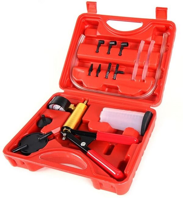 Brake Fluid Bleeder, Hand Held Vacuum Pressure Pump Tester Set, Bleeding Kit Box For Auto Repair Brake Fluid Bleeder, Hand Held Vacuum Pressure Pump Tester Set, Bleeding Kit Box For Auto Repair