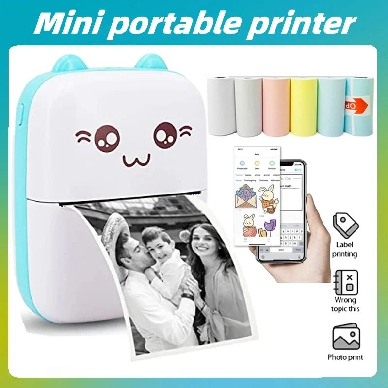 Wireless Pocket Multimedia Thermal Printer printing Paper 3pcs