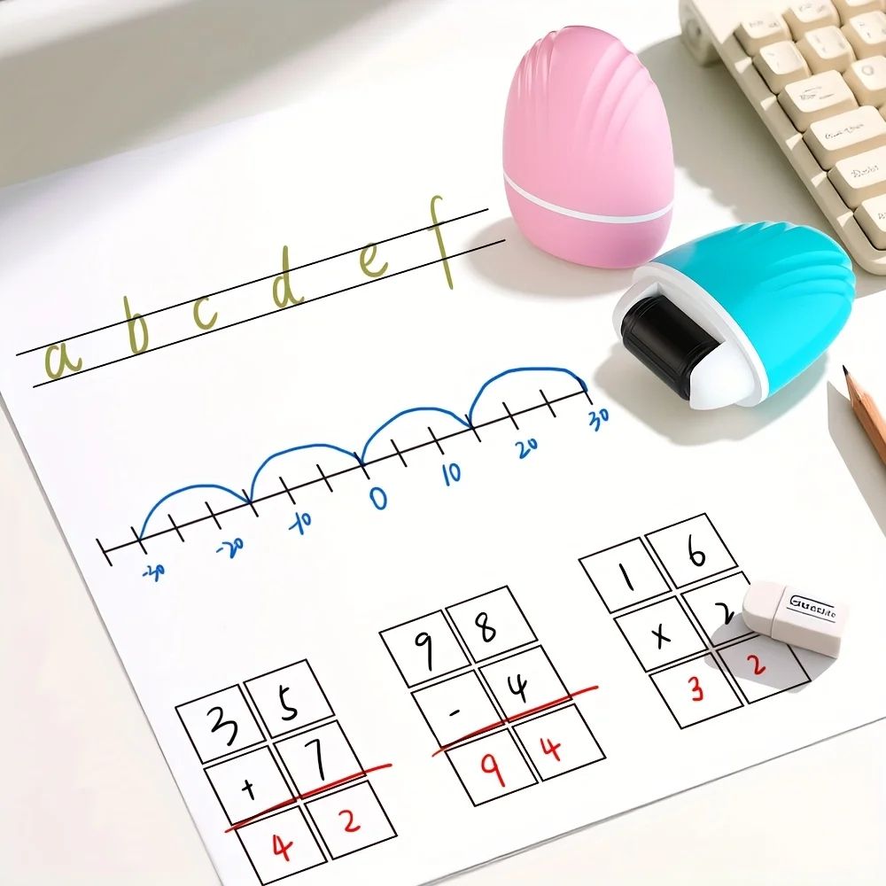 Math Correction Roller Seal blue