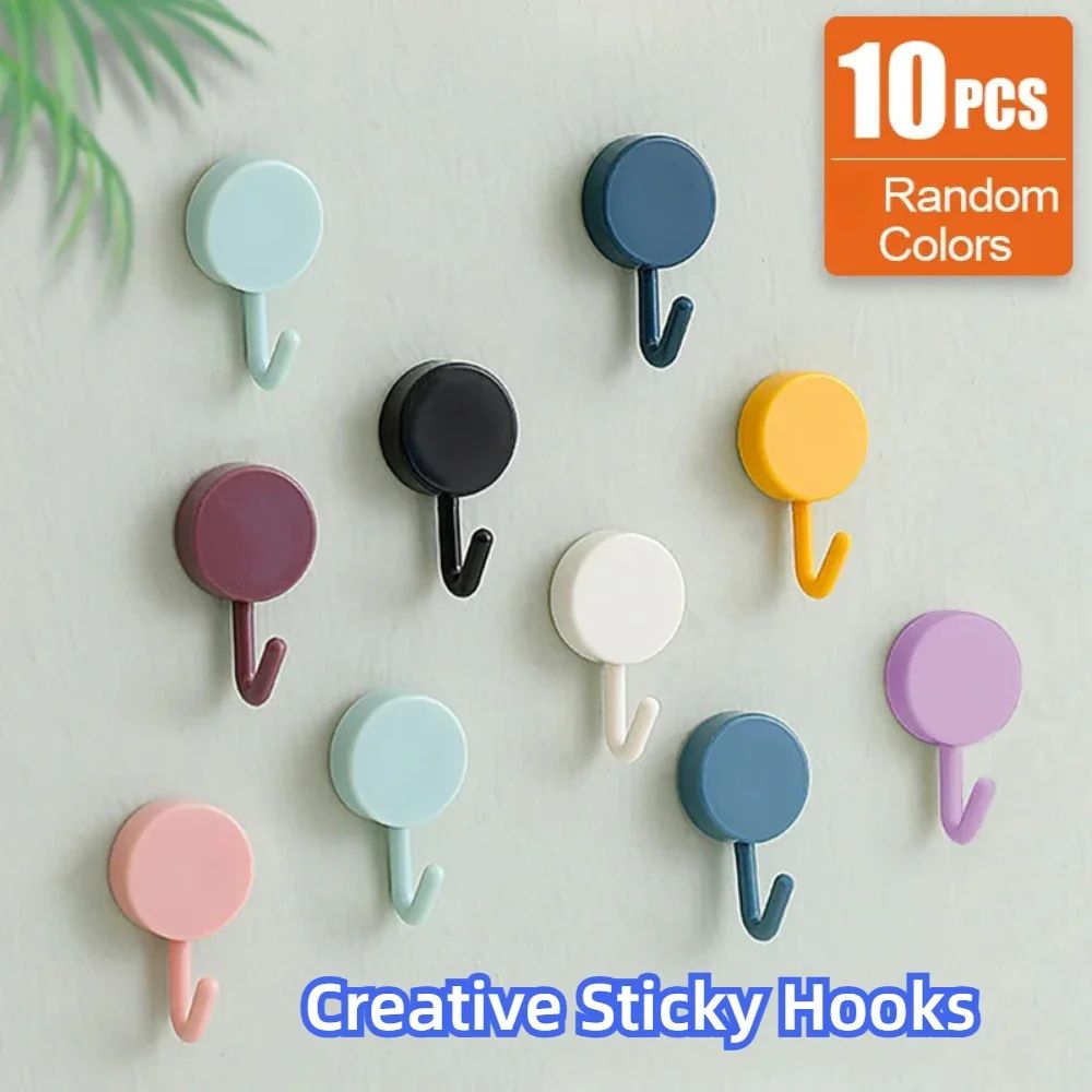 10 Pack Strong Self Adhesive Wall Hooks dark Blue 10pcs