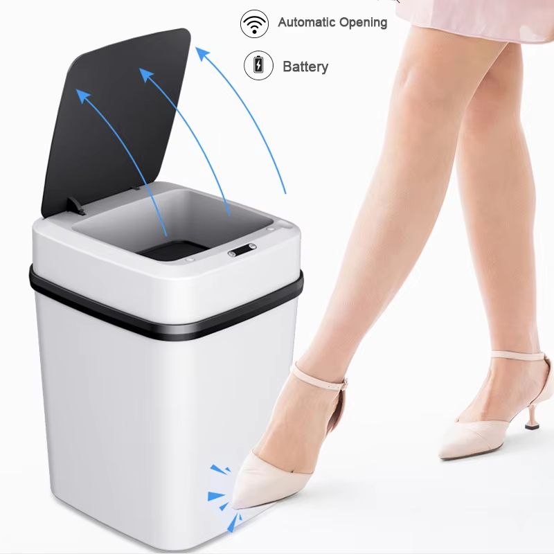 13 15L Automatic Smart Trash Can With Motion Sensor Lid For Kitchen And Bathroom single Mode 3.96 Gallons