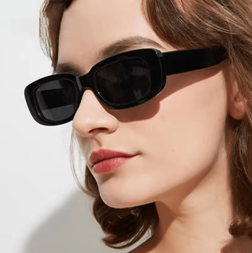 Small Square Sunglasses For Women Trendy Plastic Frame Designer Eyewear For Summer black