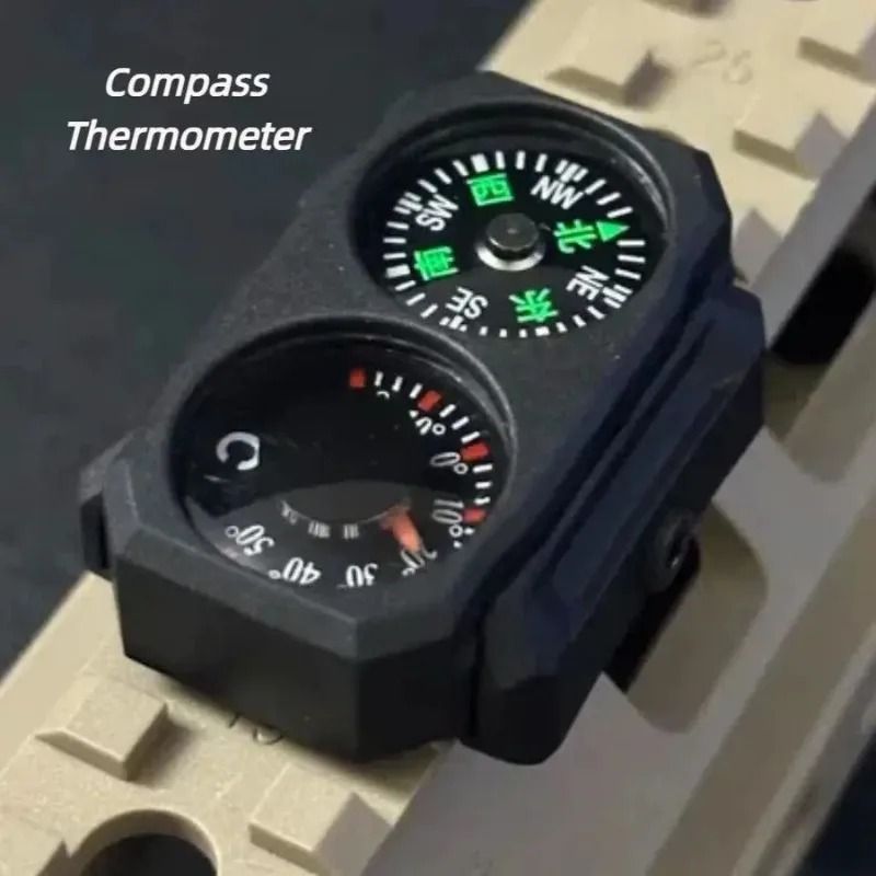 Outdoor Tactical Mini Universal Compass & Thermometer 20mm Precision Rail Tool Outdoor Tactical Mini Universal Compass & Thermometer 20mm Precision Rail Tool