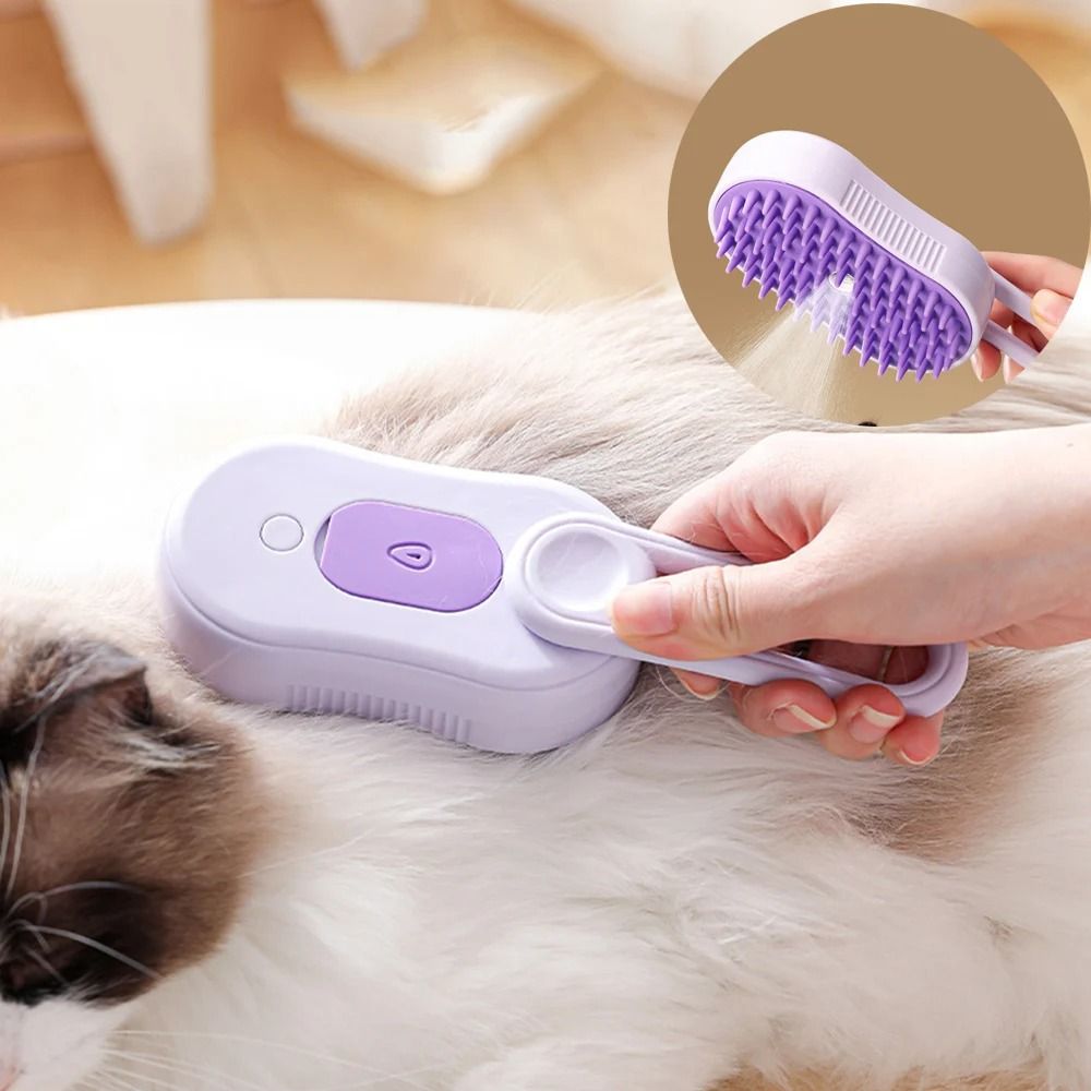 Pet Spray Comb Massage Brush For Cats And Dogs Hair Removal Grooming Tool orange
