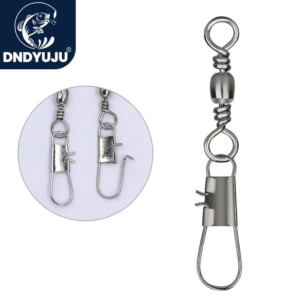Carbon Steel Pike Fishing Barrel Bearing Rolling Swivel And Pin Connector Set (20100pcs) size 10 50pcs