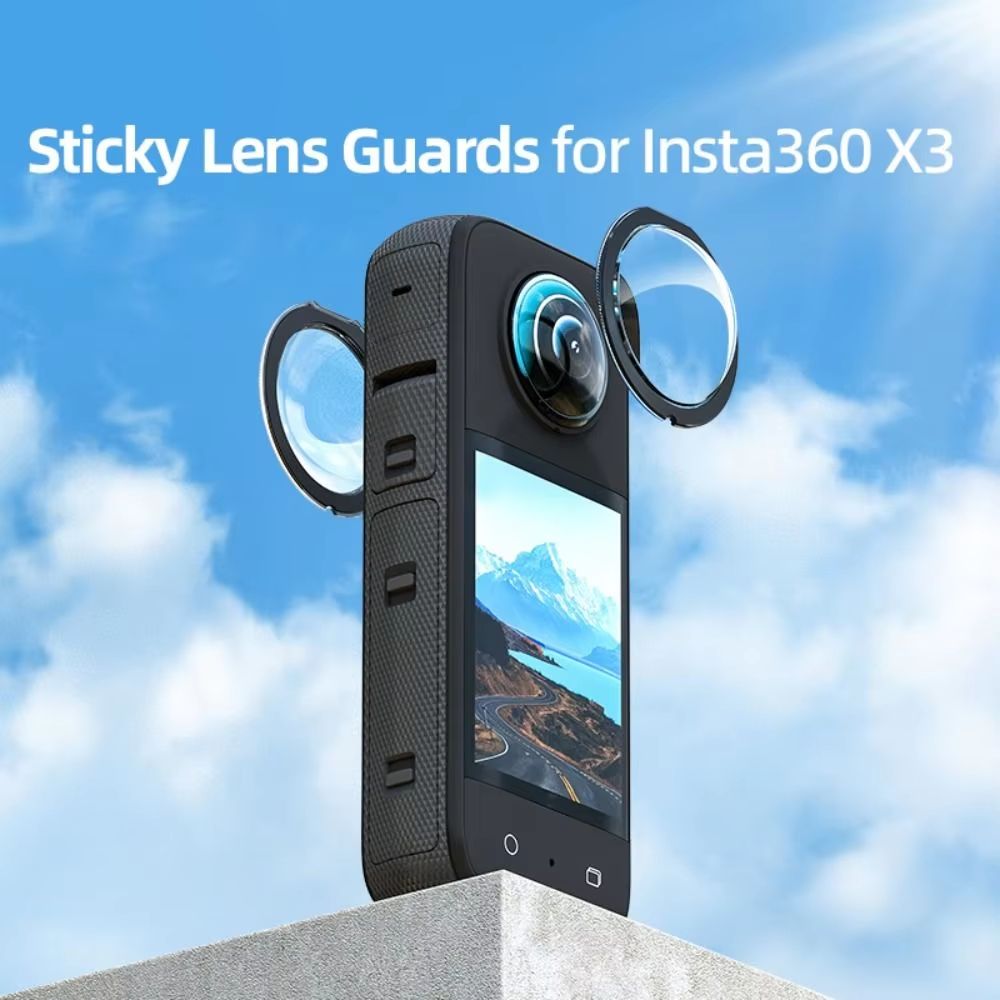 Insta360 X3 Dual Sticky Lens Guards With Waterproof Mirror Lens Protection lenses For Insta360 X3