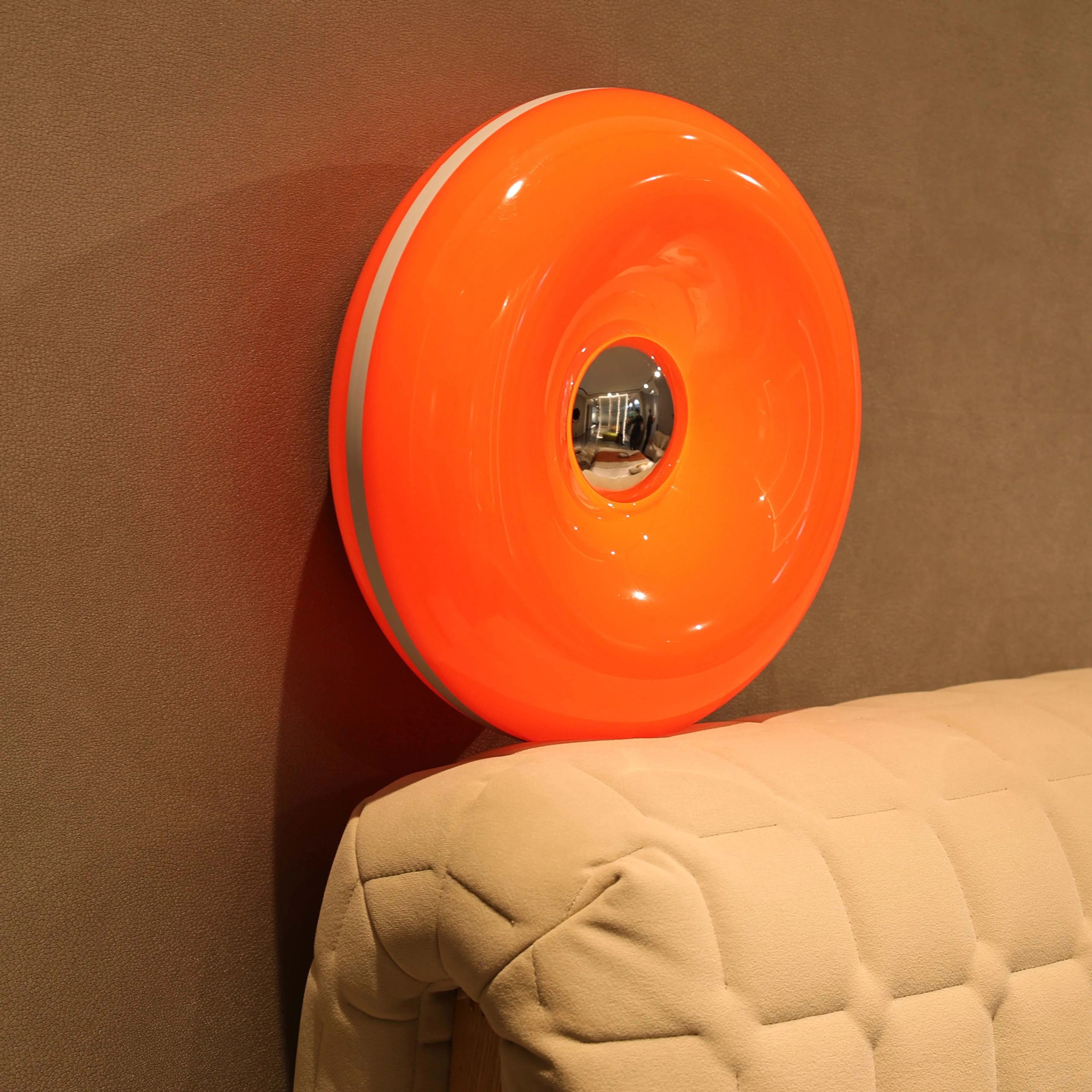 Wall Mounted RGB Donut LED Lamp With Touch & Remote, USB Powered Color Changing Mood Night Light For Bedroom ttq Xb orange