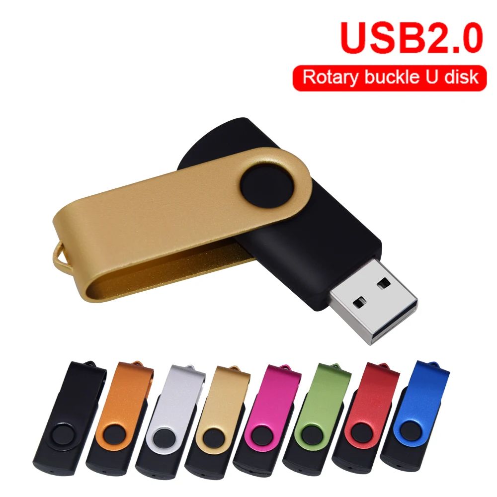 Rotating USB 2.0 Flash Drive With Metal Swivel Cover, Waterproof Memory Stick (8GB128GB) rose 8 Gb