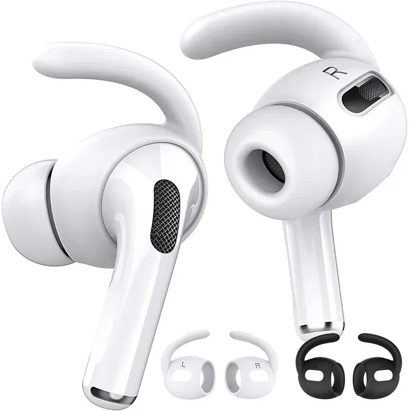 Silicone Anti Slip Ear Hooks For AirPods white 1pair