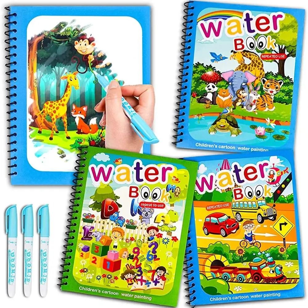 Magical Water Drawing Book Reusable Montessori Sensory Coloring Kit the Underwater World