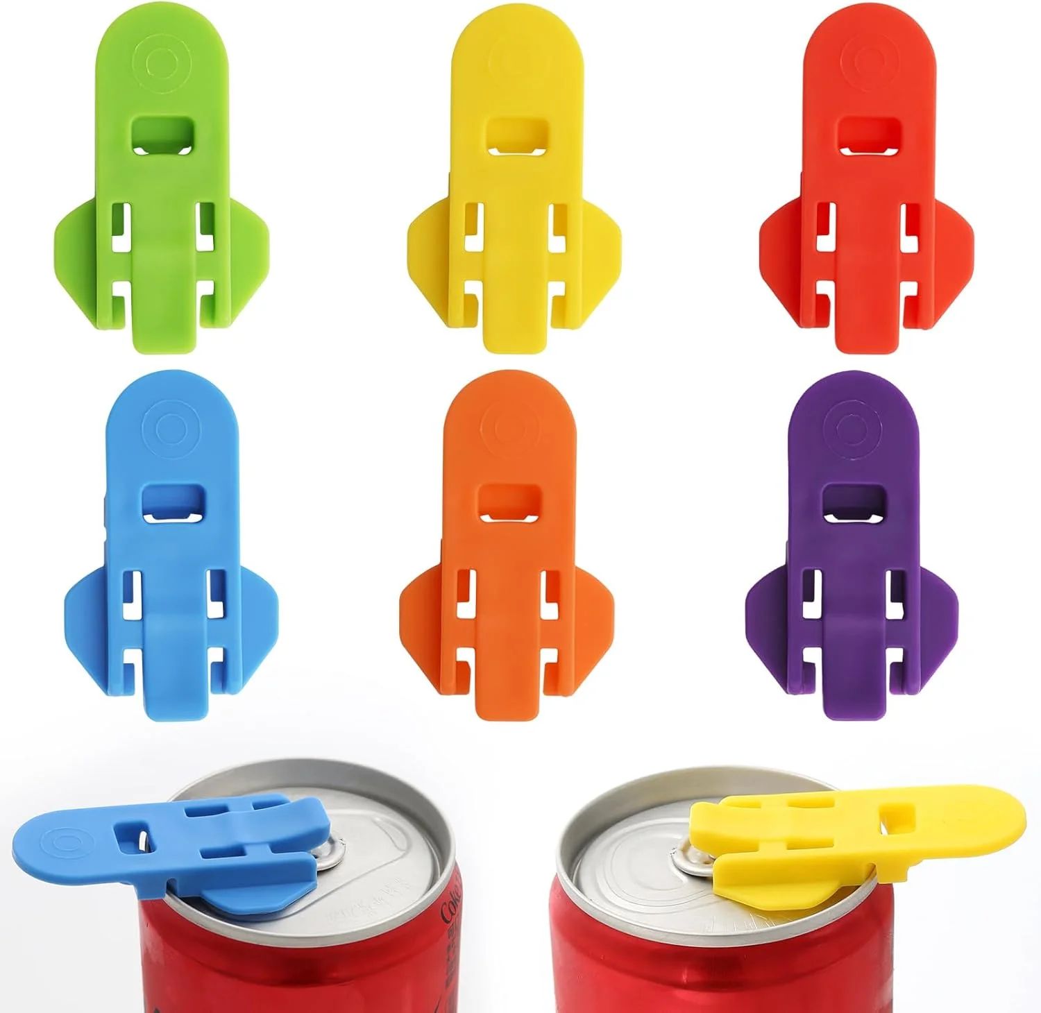 Portable Easy Grip Bottle & Can Opener Reusable Hand Safe Portable Bottle Opener For Home & Camping 6pcs