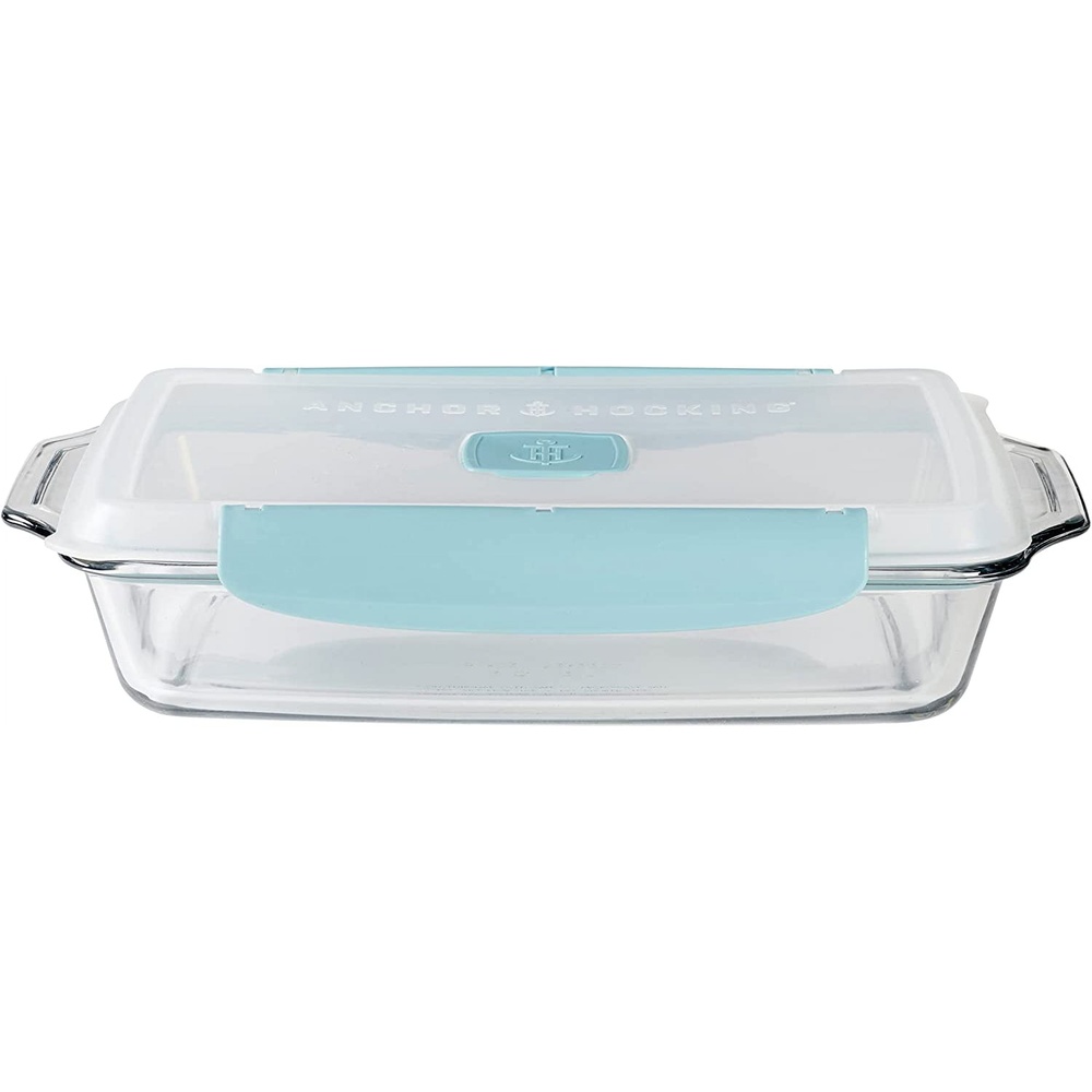 Quart Glass Baking Dish With Locking, Tempered Oven Safe Casserole Storage Container, Ideal For Roasting And Steaming Quart Glass Baking Dish With Locking, Tempered Oven Safe Casserole Storage Container, Ideal For Roasting And Steaming