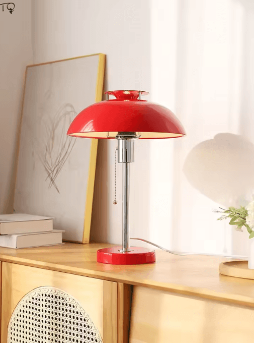 LED Dimmable Mushroom Table Lamp Antique Style Decorative Night Light For Bedroom And Study black warm Light 3000k