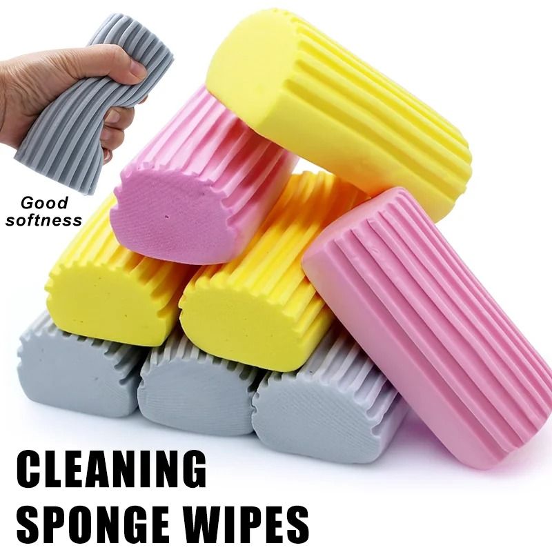 Magical Damp Clean Duster Sponges PVA Dust Cleaning Sponge For Windows & Blinds 3 Pcs Mixed Color