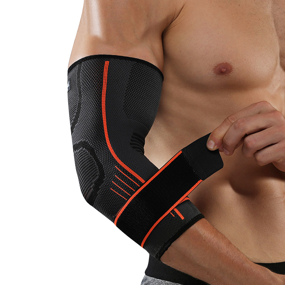 Elastic Compression Sleeve Elbow Brace For Gym Golfer's Elbow Pain Relief And Stability l