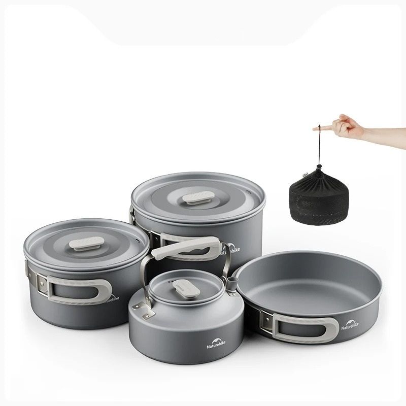 Aluminum Alloy Group Camping Cookware Set griddle 7 In