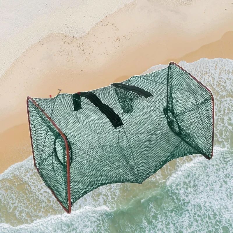 Foldable Crab, Shrimp, And Crayfish Net Cage Automatic Fishing Trap For Outdoor Use Foldable Crab, Shrimp, And Crayfish Net Cage Automatic Fishing Trap For Outdoor Use