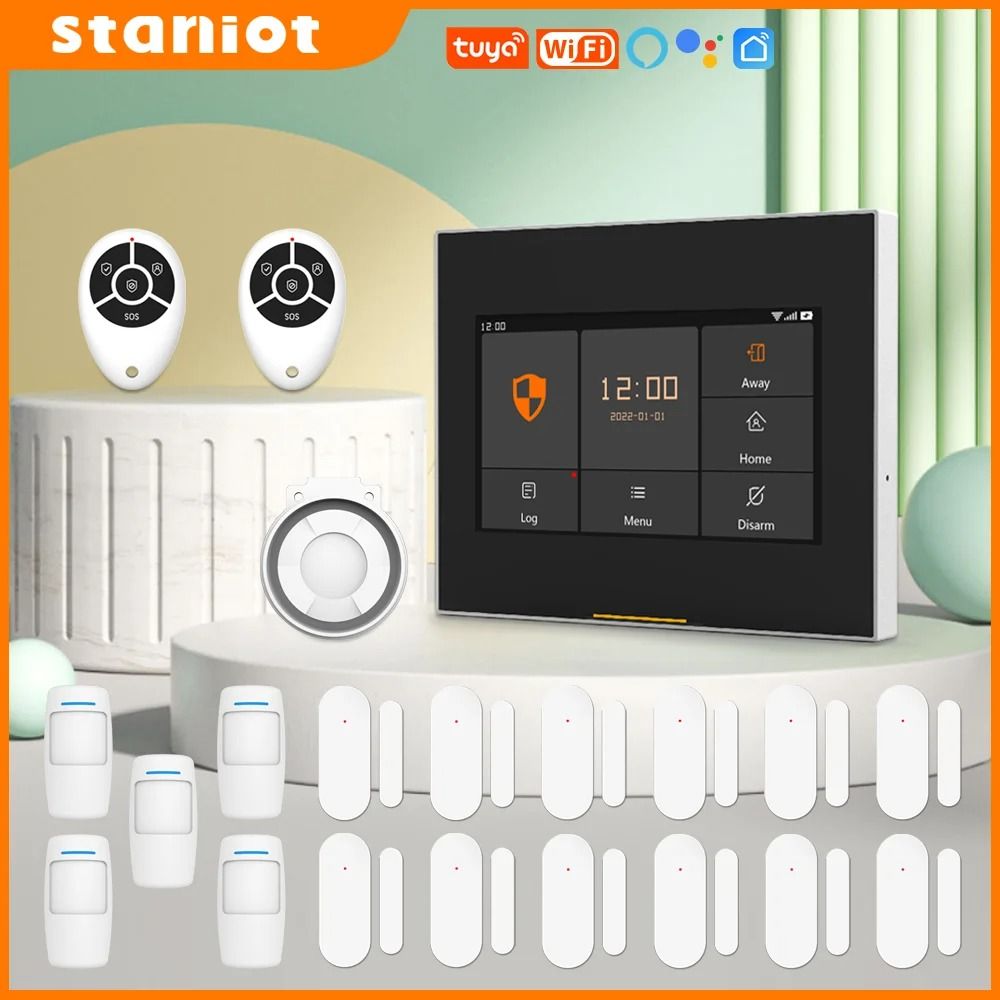 Staniot WiFi & Tuya Smart Wireless Home Security Systems wifi Set H 4 4 us