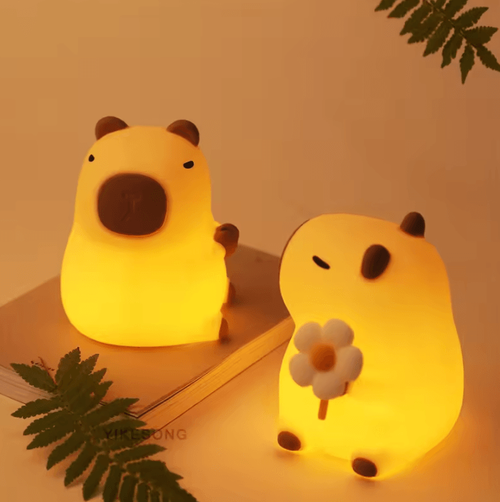 USB Rechargeable Kids Night Light Cute Capybara Animal Lamp capybara With Timer3