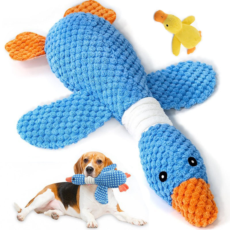 Interactive Plush Doll Pet Products, Indestructible Chew Toys For Cats Dogs blue