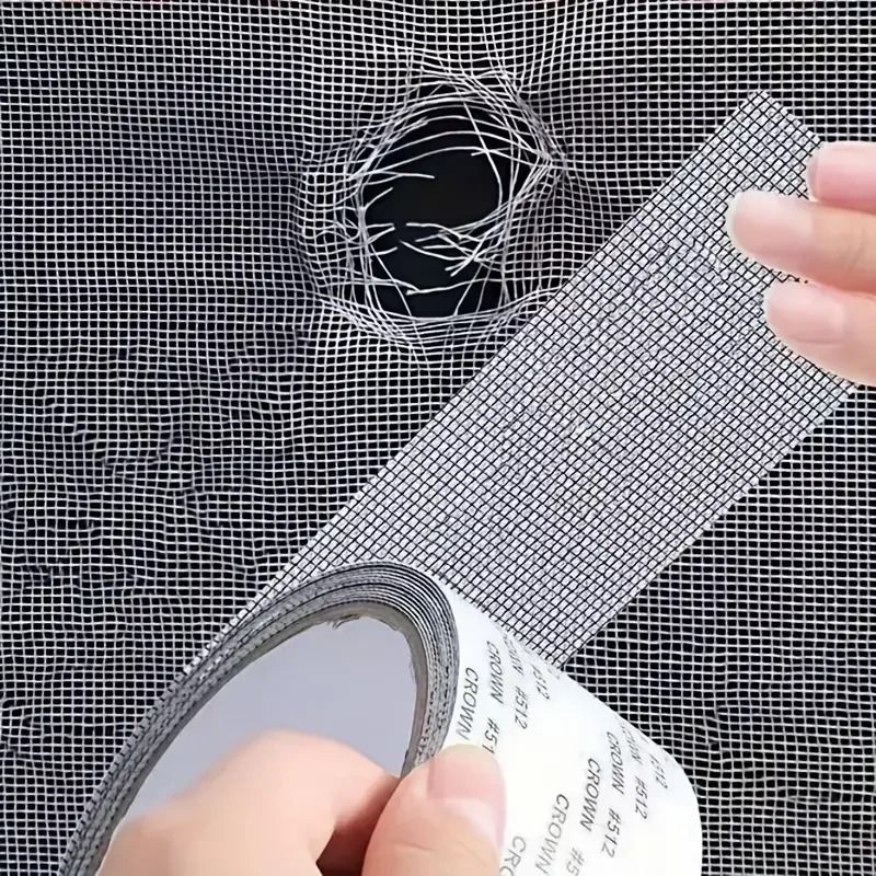 Window Screen Repair Tape Self Adhesive Mesh Patch For Mosquito Protection white