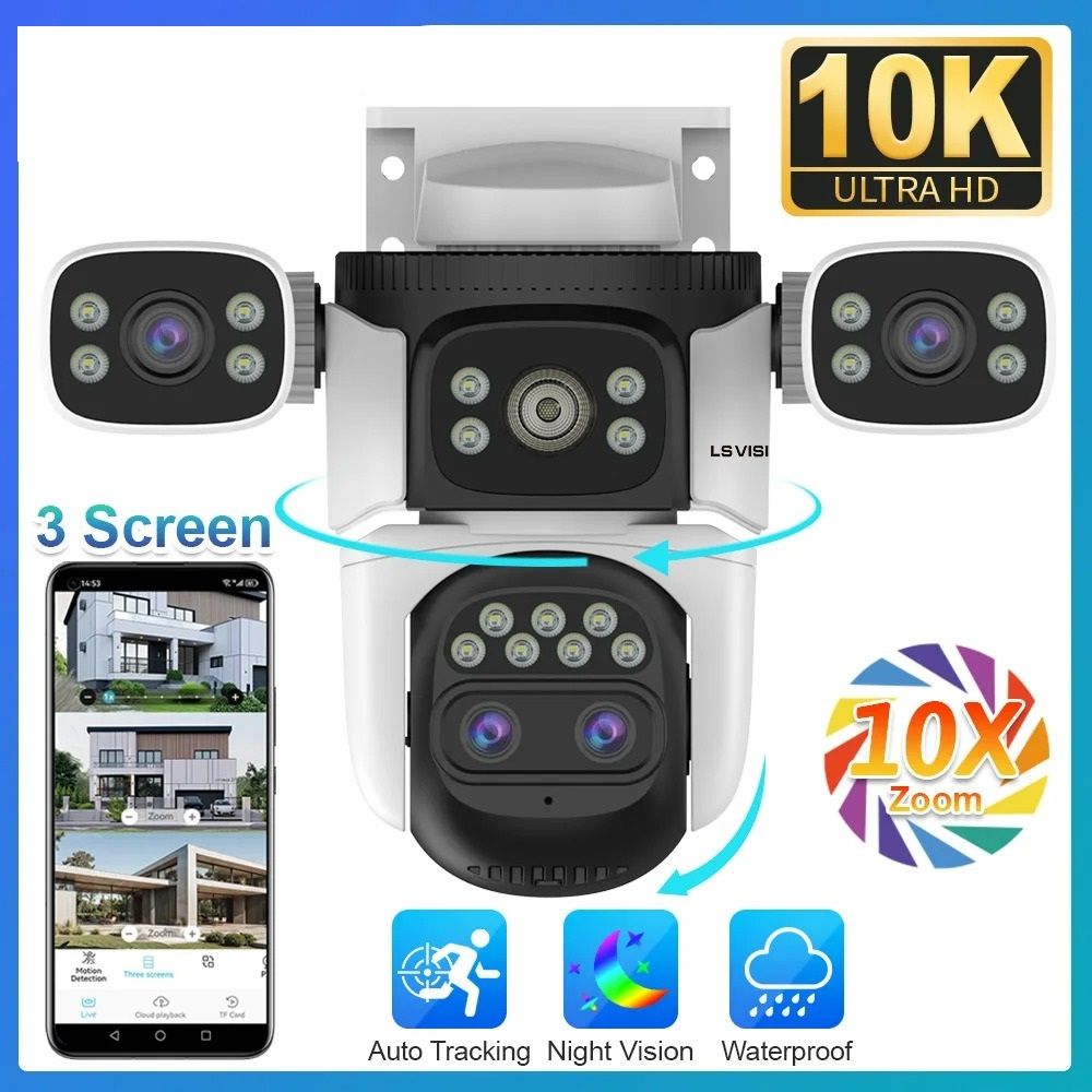 Ultra HD 10K Multi Panoramic Surveillance Command System 10k 10xzoom No Card