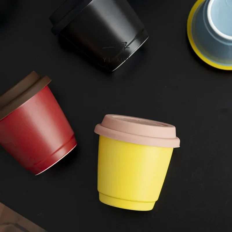 Small Niche Design Creative Ceramic Mug green