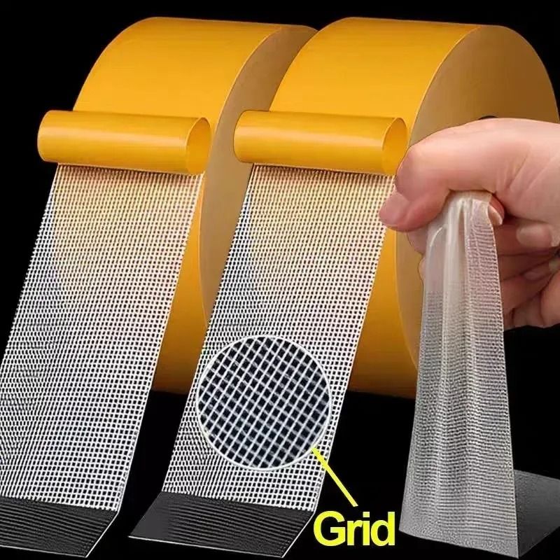 Heavy Duty Double Sided Tape Waterproof Traceless Grid Adhesive 30mm 20m