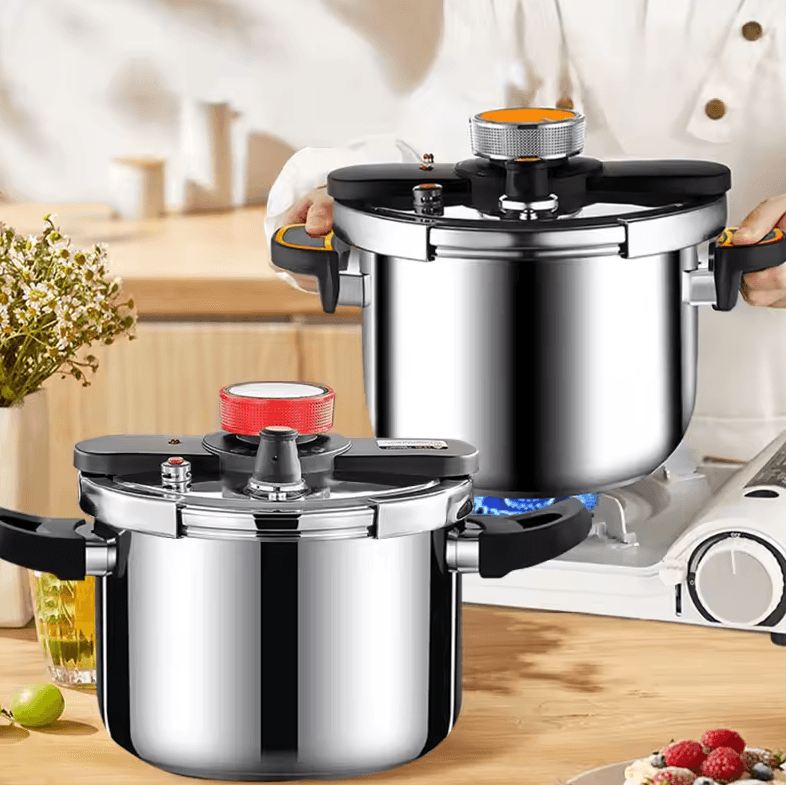 Stainless Steel Pressure Cooker 4 L 6 L Explosion Proof Induction Compatible Cooking Pot orange 4l