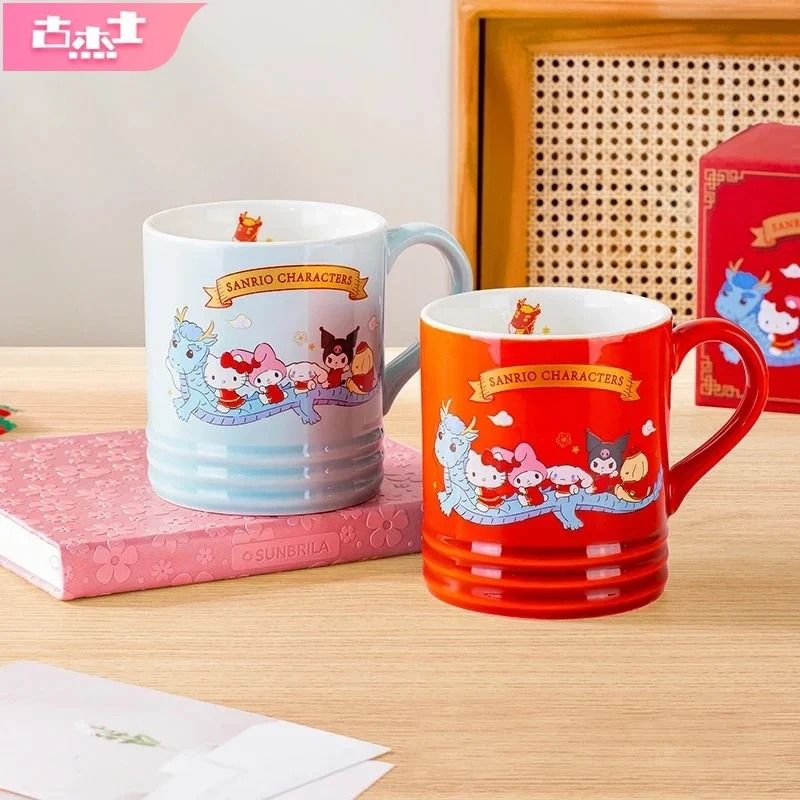 Sanrio My Melody Ceramic Mug 320ml Creative Cartoon Coffee & Milk Cup red