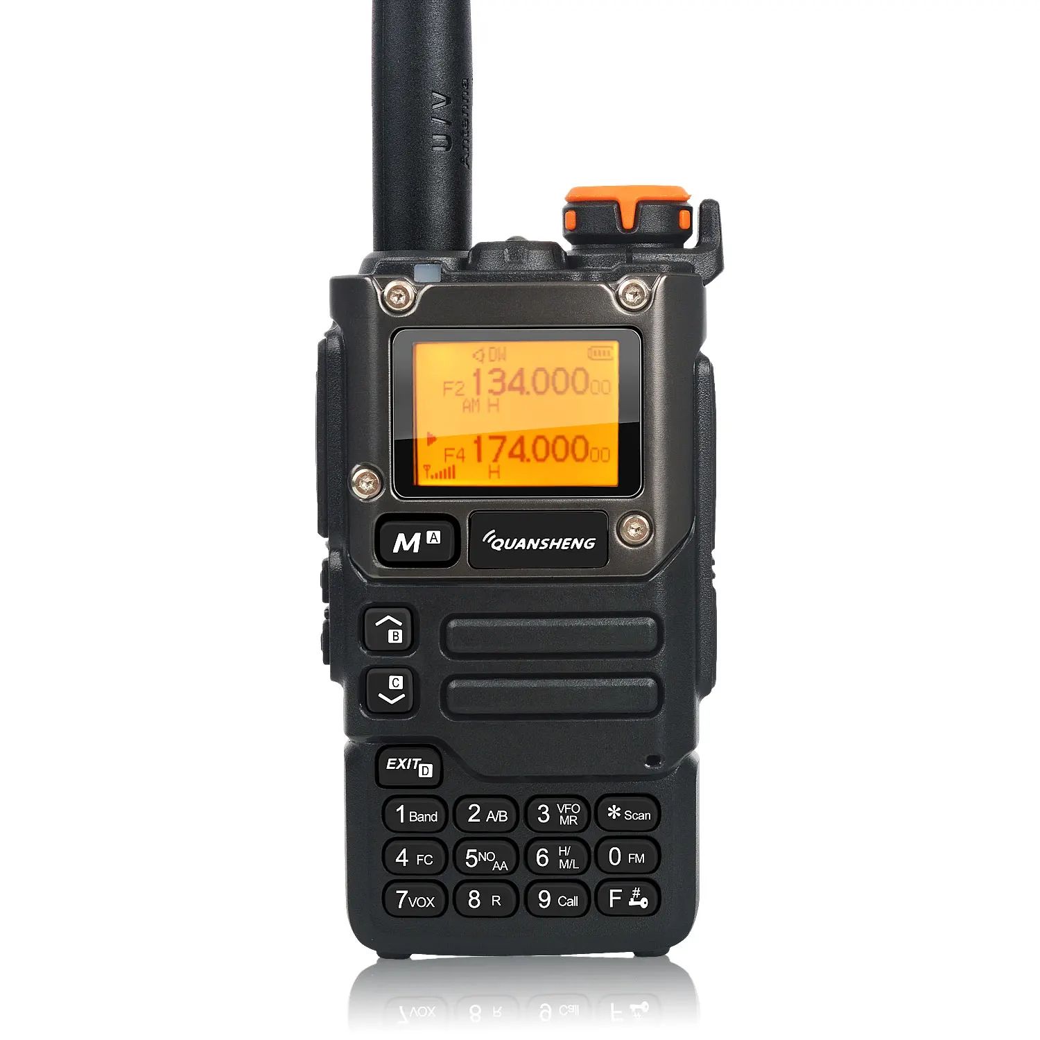 Quansheng UV K5(8) Multi Band Two Way Radio With Air Band Receive, DTMF & Fast Frequency Scan ht Mic 771 eu