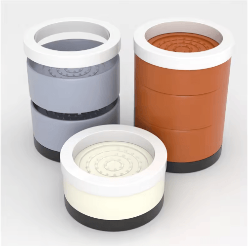 Universal Furniture Foot Pads Moisture Proof Shock Absorbing Leg Riser Base For Tables And Cabinets gray 3l 4pcs