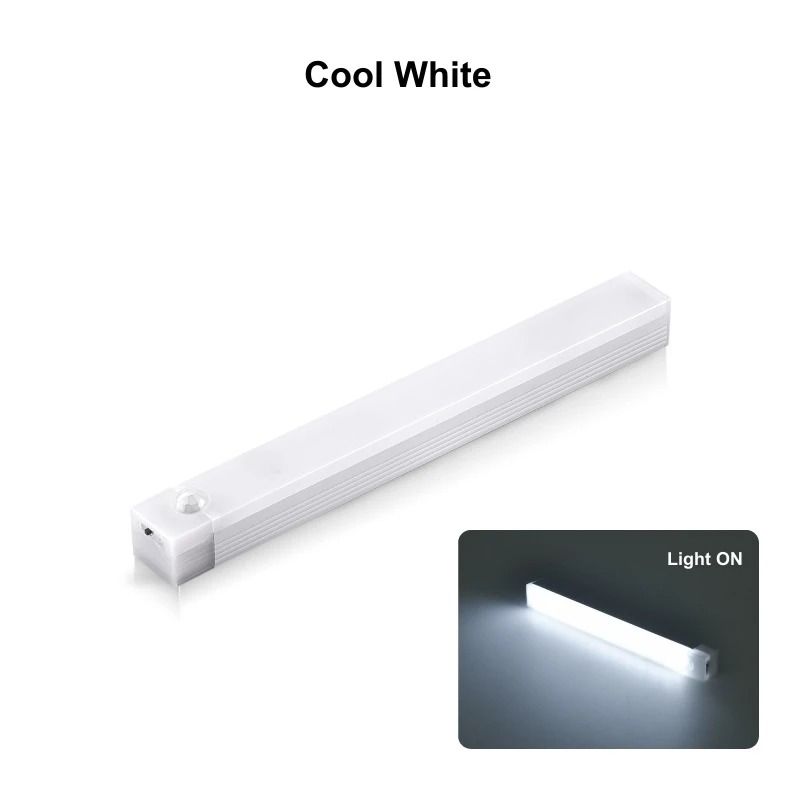 Rechargeable Motion Sensor LED Bar Light For Closet And Under Cabinet Use warm White 10 Cm