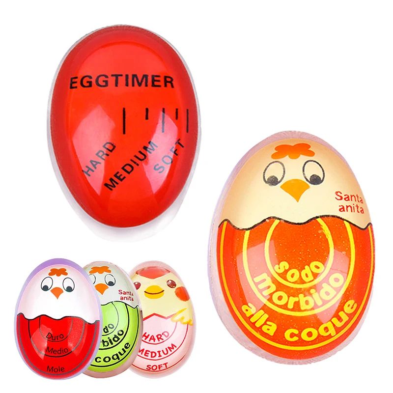 Color Changing Egg Timer For Perfect Boiled Eggs Soft, Medium & Hard Egg Cooker Timer chick red