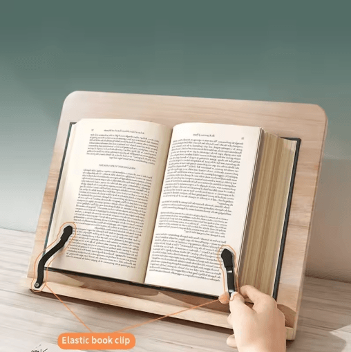 Adjustable Book Stand With Page Clips Lightweight Reading Rest For Tablets, Cookbooks & Textbooks 1 Pc
