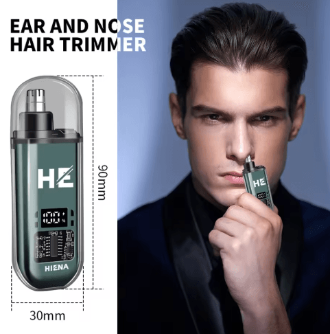 HIENA Electric Nose Hair Trimmer Rechargeable Mini Grooming Trimmer For Nose Ear And Eyebrow black