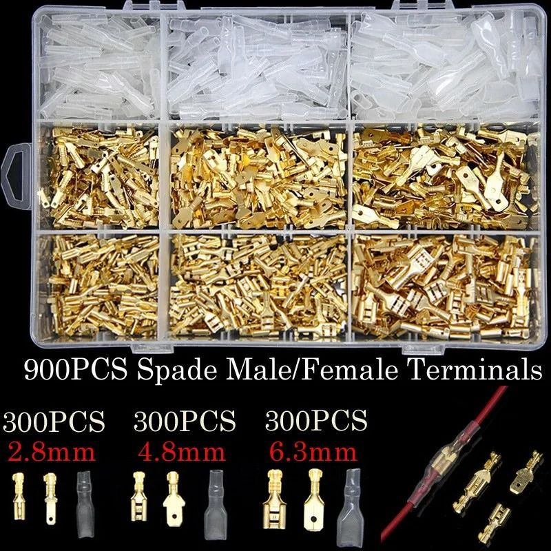 Professional Grade Insulated Spade Terminal Connection Kit 450 Gold