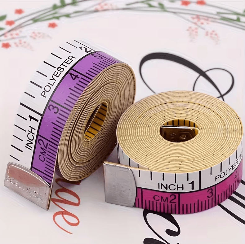 60 Inch Soft Measuring Tape Dual System Canvas Sewing Ruler For Body & Fabric purple