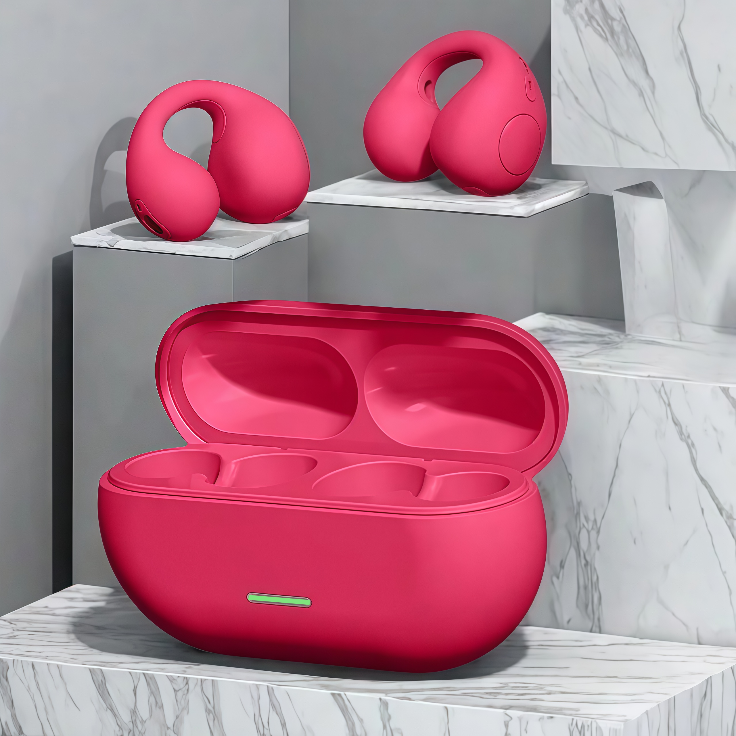 New Original Bone Conduction Wireless Bluetooth Headphones, Sports Earphones, HiFi Sound Quality, Waterproof Headset white