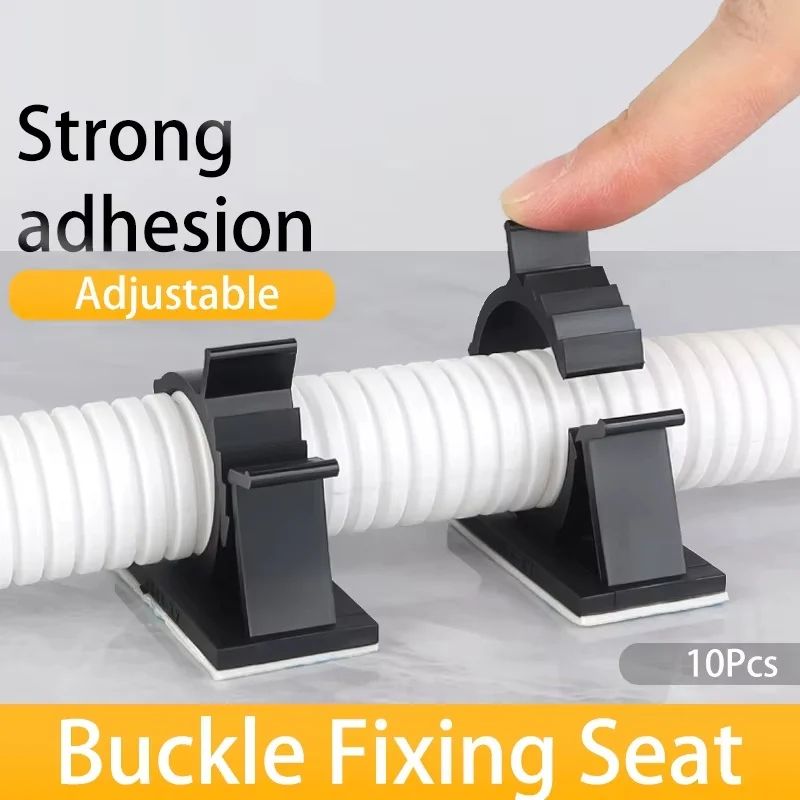10 Pack Adjustable Self Adhesive Cable Organizer Clips For Desk And Wall Cord Management 1pcs 10 13mm