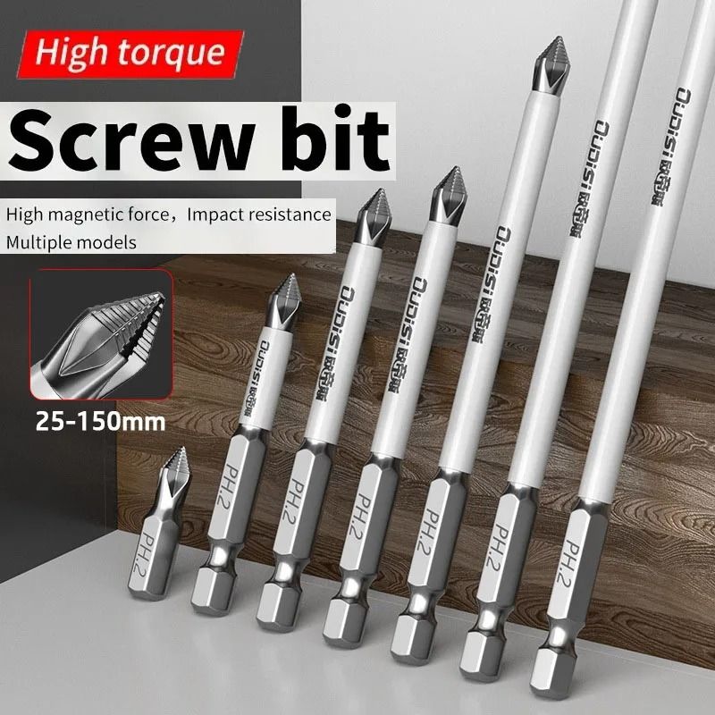 Magnetic Screwdriver Bit Set PH2 Anti Slip Heavy Duty Impact Bits 12 Pcs