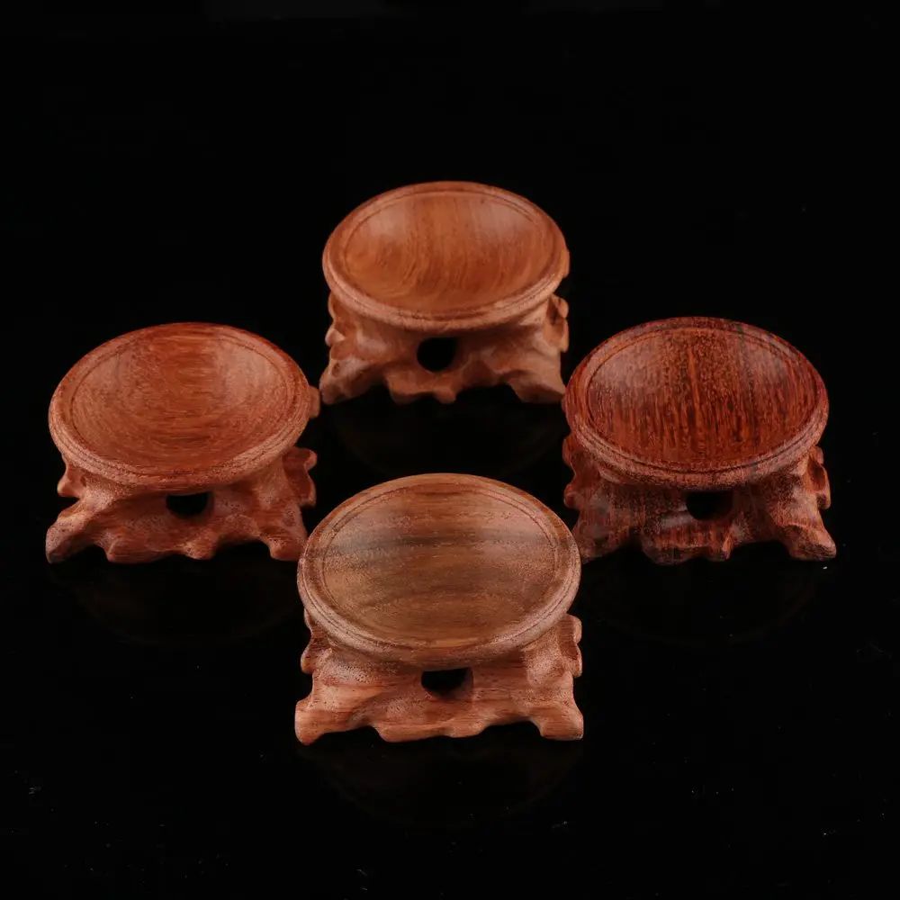 Retro Wooden Crystal Ball Stand Display Holder Base For Crystal Sphere, Home Decor Ornament, Photography & Gift 1.57 In 0.98 In