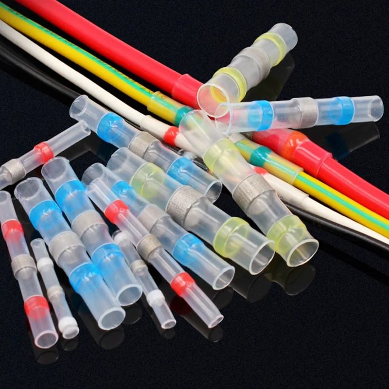 Welding Ring Heat Shrink Terminals IP67 Waterproof Wire Connectors 50 Pcs Colour Bag