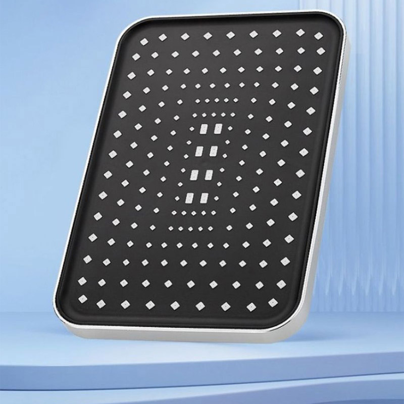 Adjustable Pressurized Shower Head, Large Panel Top Spray Universal Bathroom Set gun Grey