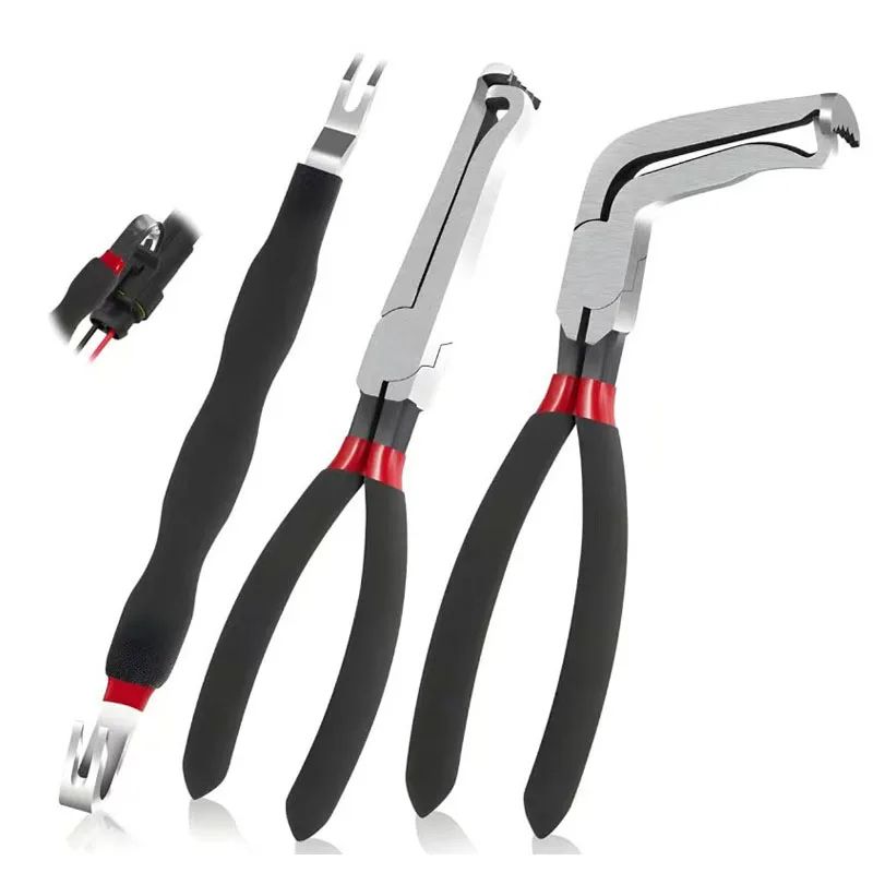 Premium 8 60 Degree Angled Electrical Disconnect Pliers Heavy Duty Automotive Connector Removal Tool 1 Set