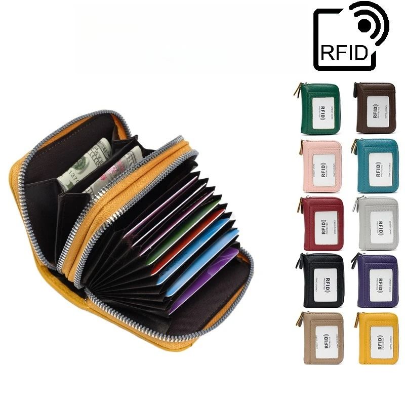 RFID Anti Theft Multifunctional Card Holder And Coin Purse gray